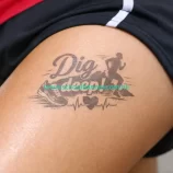 Dig 英文字母紋身貼紙